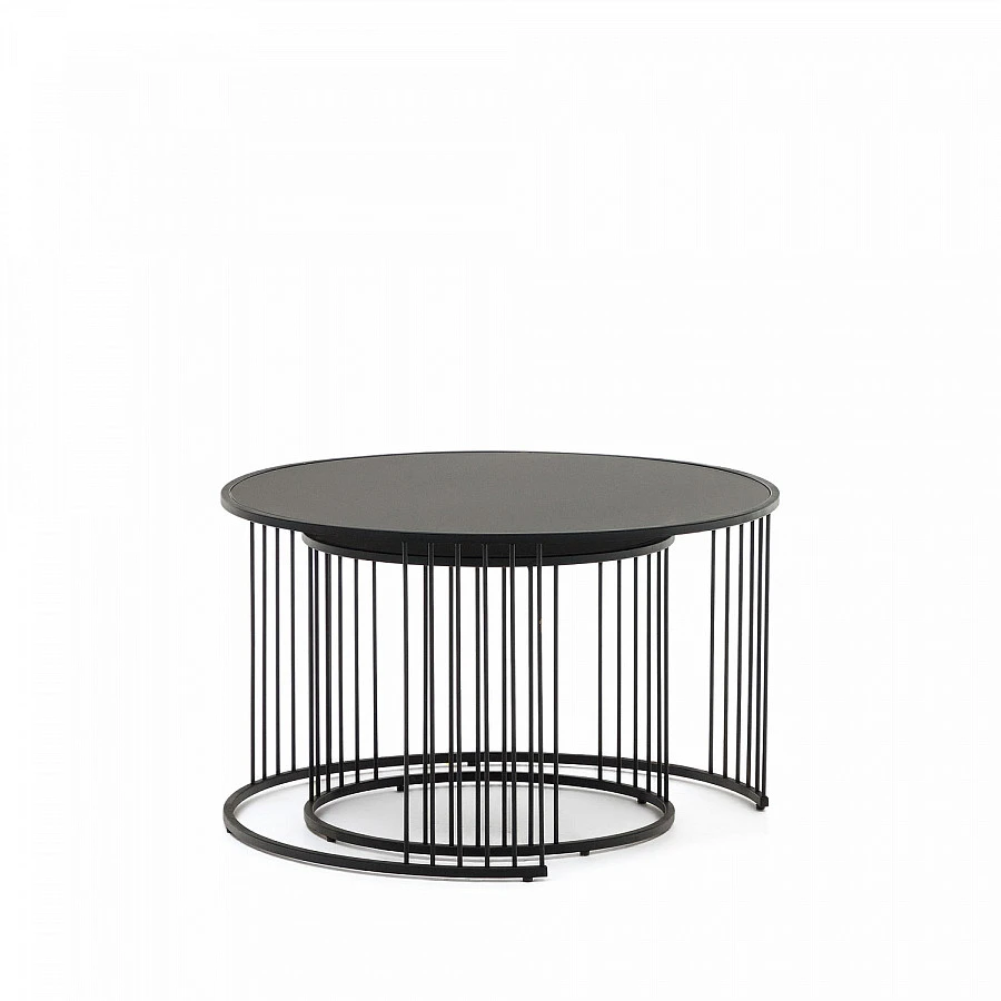 2 стола Hadar 75см/45см-закал.стекло/металл - фото 3