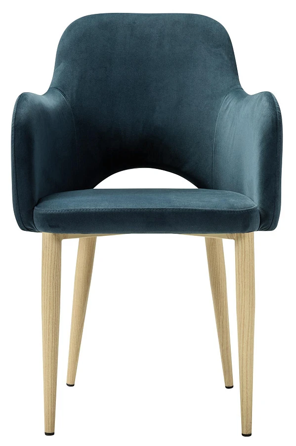 Кресло Ledger Diag blue/нат.дуб - фото 3