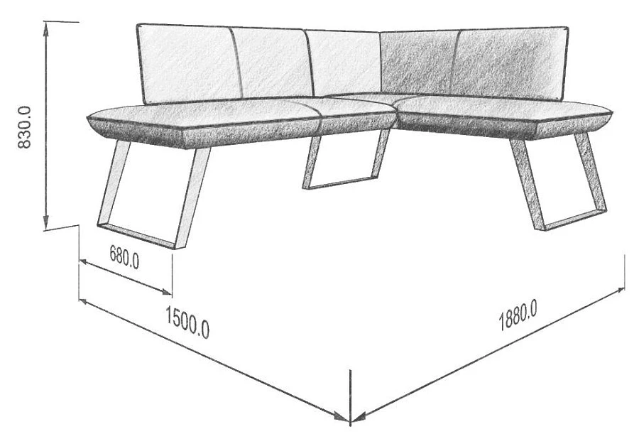 Диван кухон. Cosmo 178-140R 20 32 1880*1500*830 - фото 5