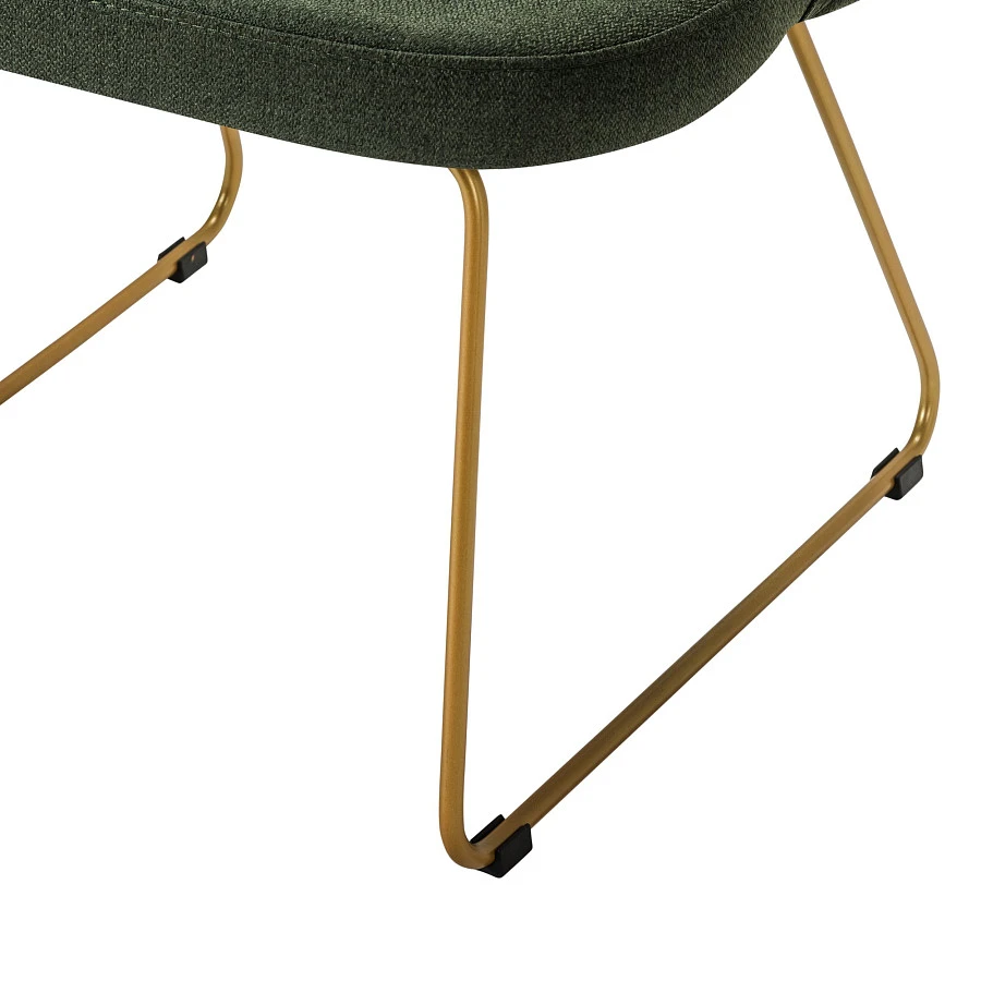 Кресло Lars тёмно-зеленый/Линк золото - фото 5