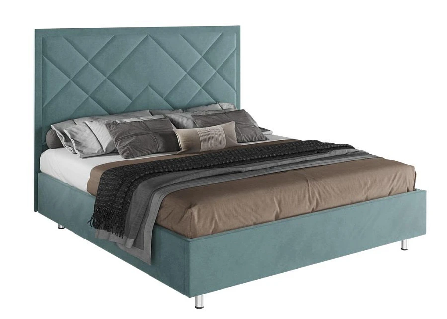 Кровать Палермо  140х200 цвета морской волны