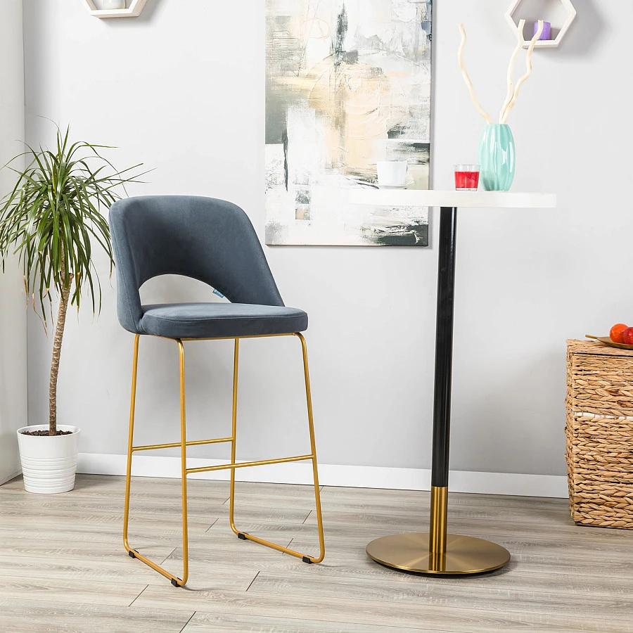 Кресло Бар. Lars Diag grey/Линк золото - фото 7