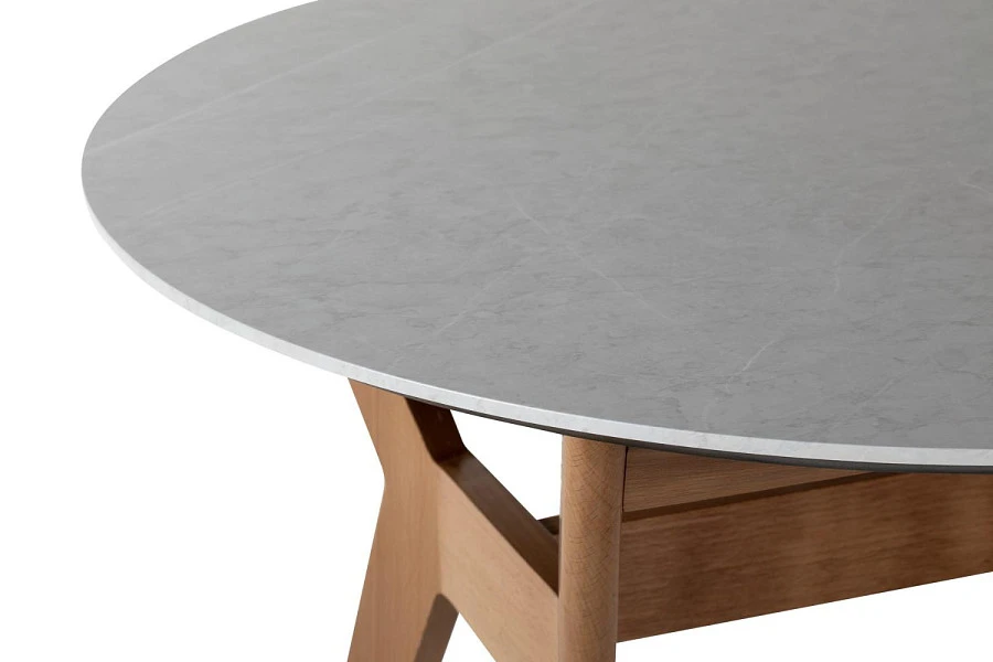 Стол Нарвик круглый д.860 Мрамор Бьянко - фото 4