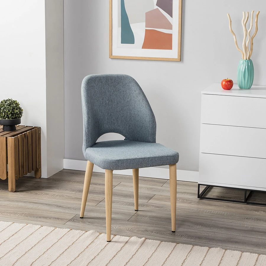 Стул Ledger св.серый/нат.дуб - фото 7