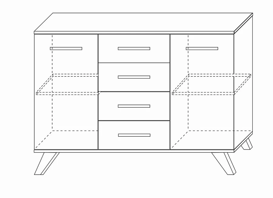 Комодино Вега Скандинавия Белый/Дуб каньон - фото 4