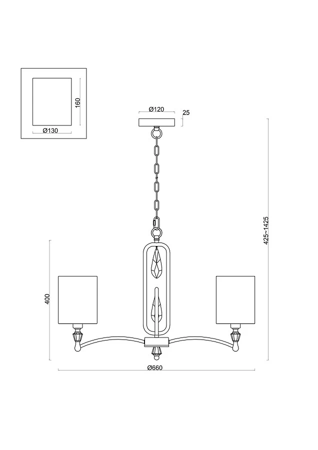 Подвесной светильник Freya FR1007PL-05N - фото 2