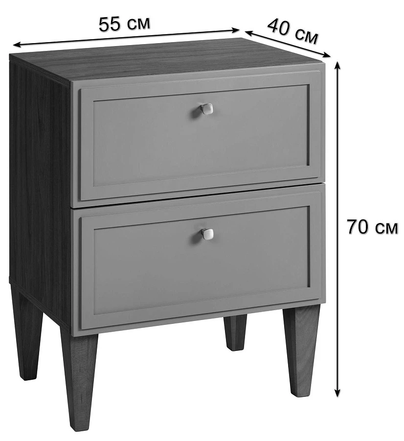 Тумба прикроватная Norton кармин - фото 2