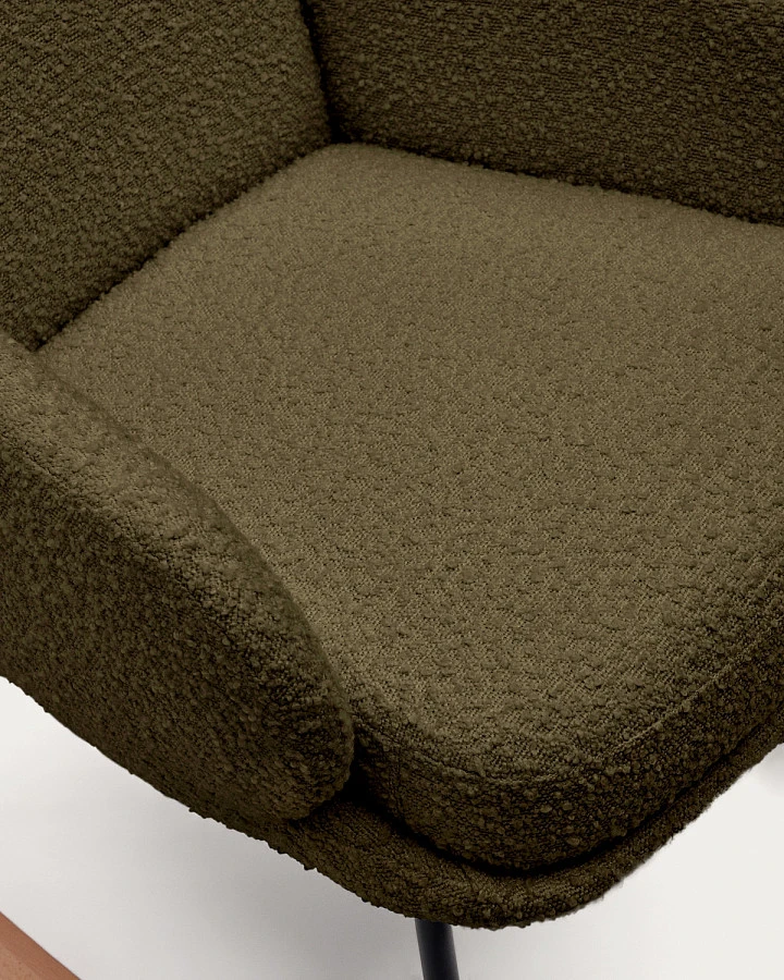 Maustin Кресло-качалка тм.-зел.овч./сталь-бук - фото 10