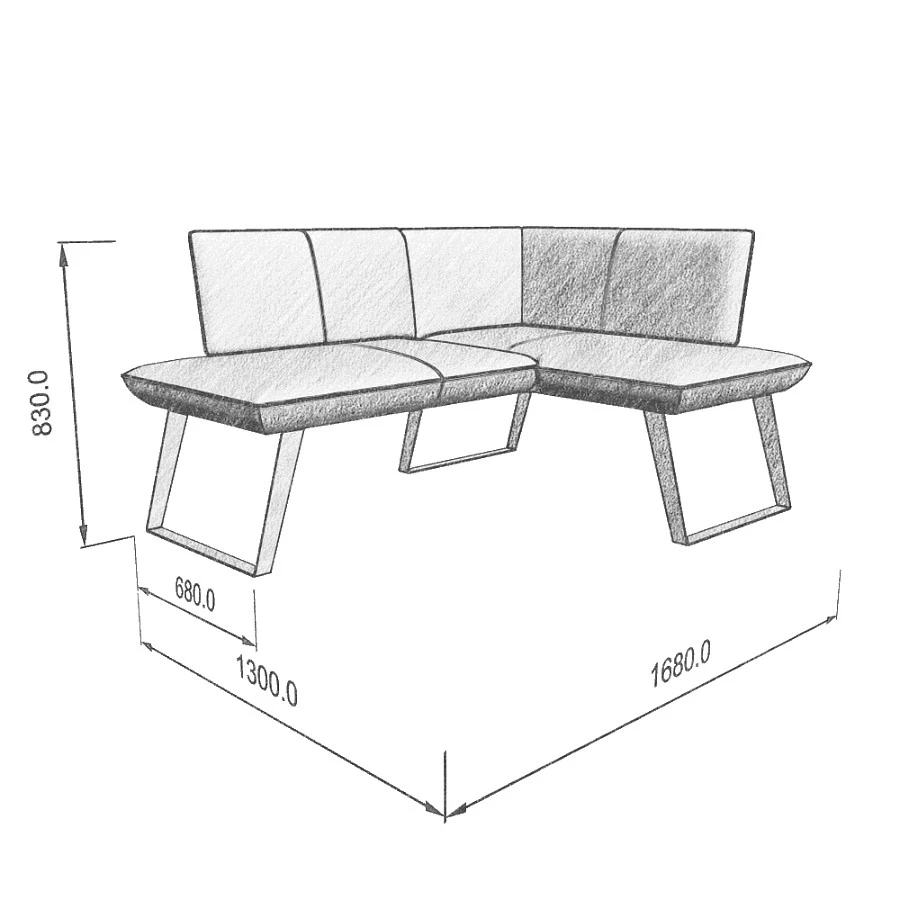 Диван кухонный Cosmo 158-120 R blue - фото 4