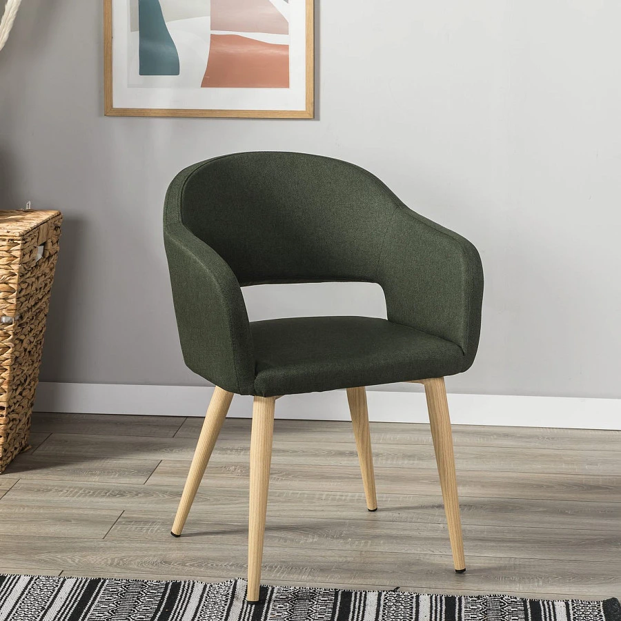 Стул Oscar тёмно-зеленый/нат.дуб - фото 8