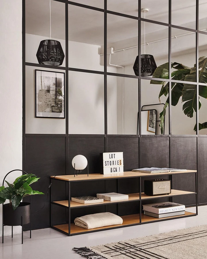 Тумба под TV Yoana шпон/металл 160x40см - фото 4