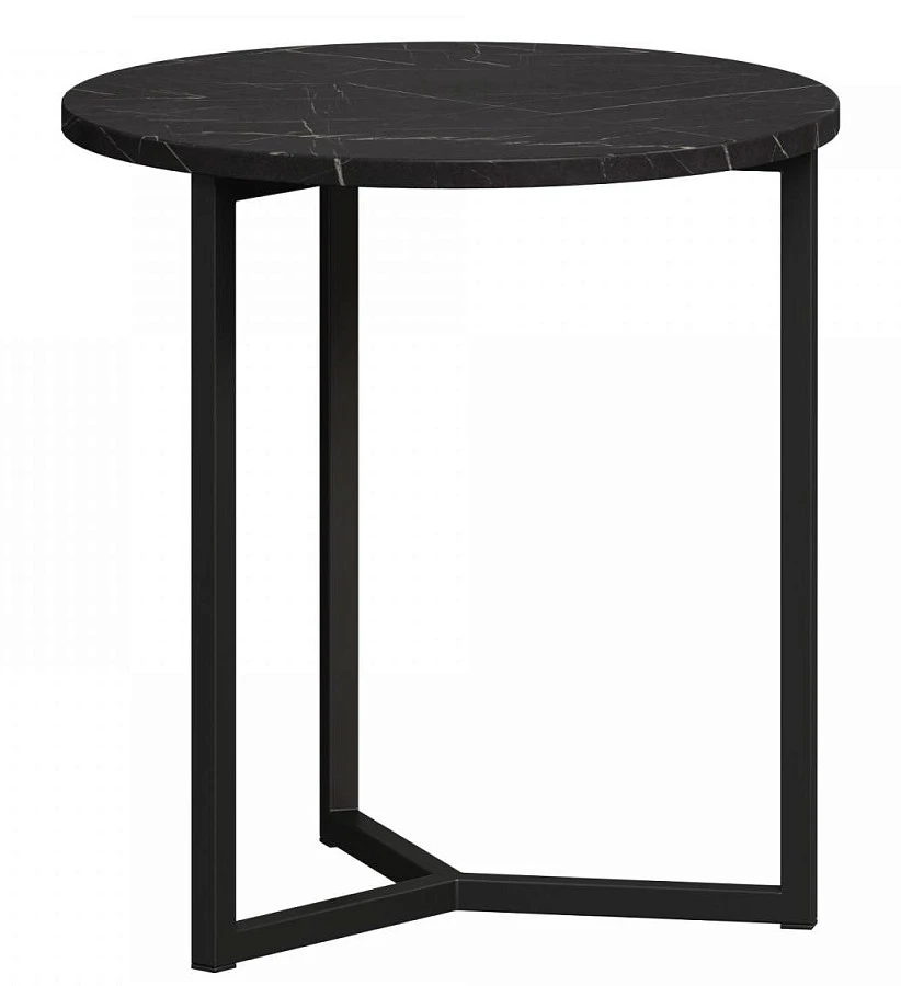Стол журнальный Мальборк Тренто Мрамор Блэк лофт