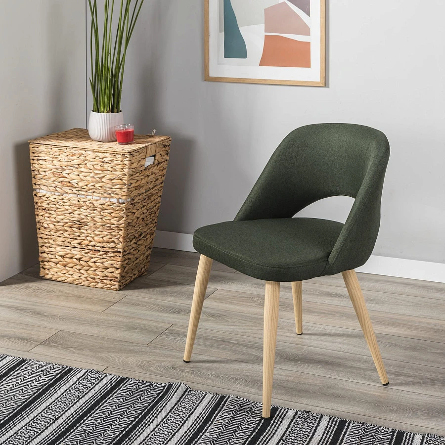 Стул Lars тёмно-зеленый/нат.дуб - фото 11