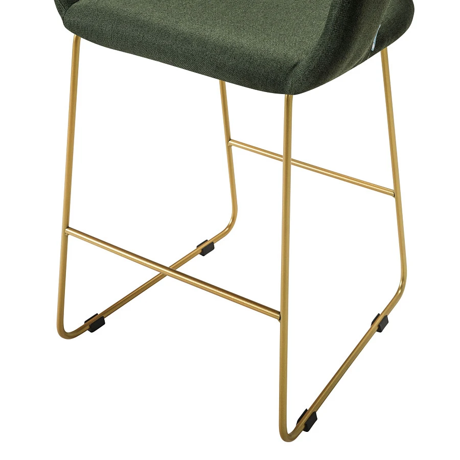 Кресло полубар Hugs тёмно-зеленый/Линк золото - фото 5