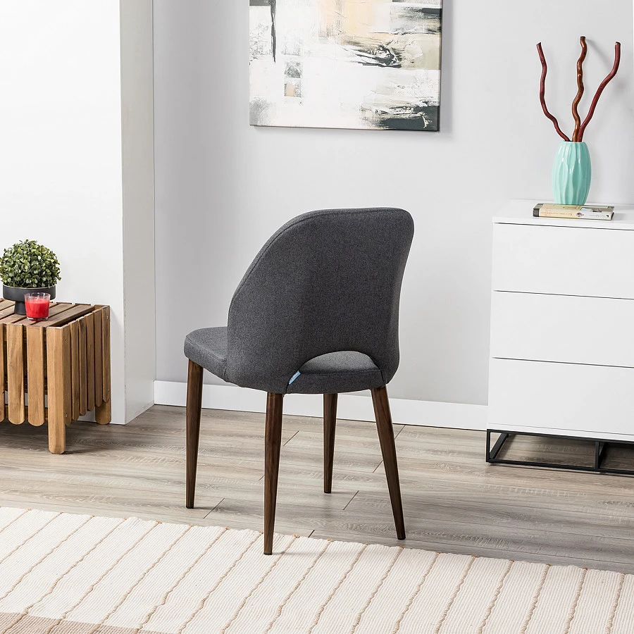 Стул Ledger темно-серый/т. орех - фото 8