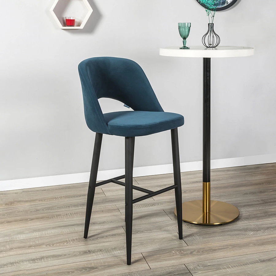 Кресло Бар.Lars Diag blue/черный - фото 8