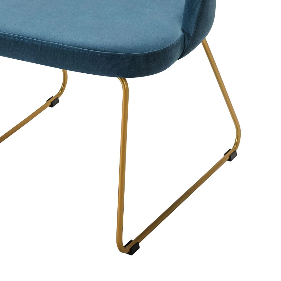 Кресло Lars Diag blue/Линк золото - фото 5