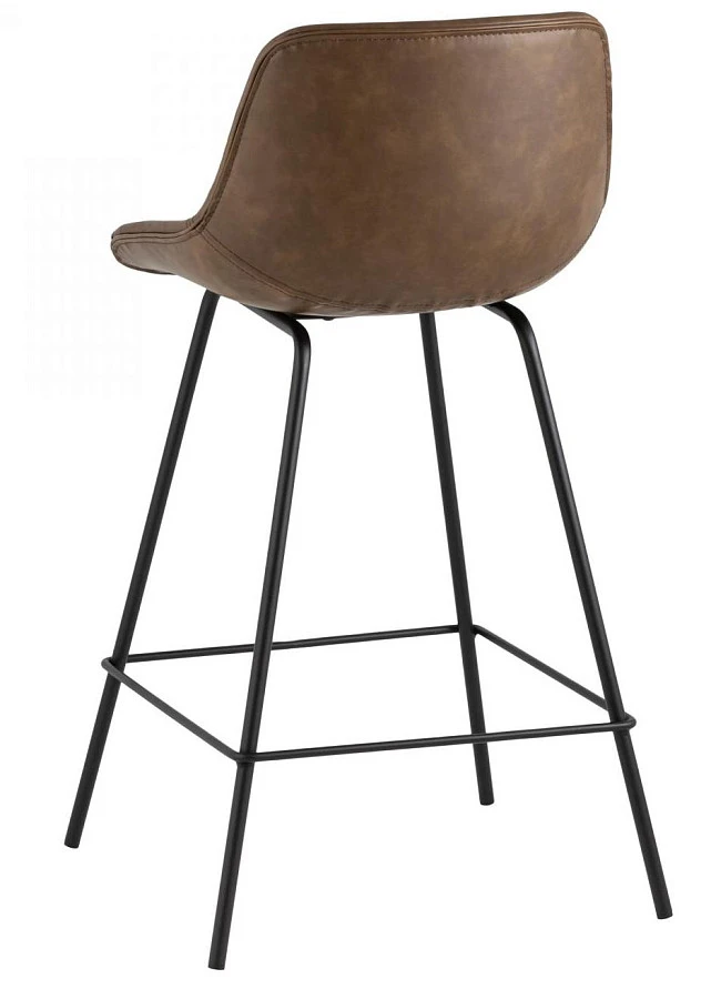 Стул полубарный TEXAS экокожа коричневый - фото 5