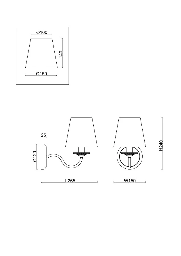 Настенный светильник (бра) Freya FR2027WL-01BS - фото 2