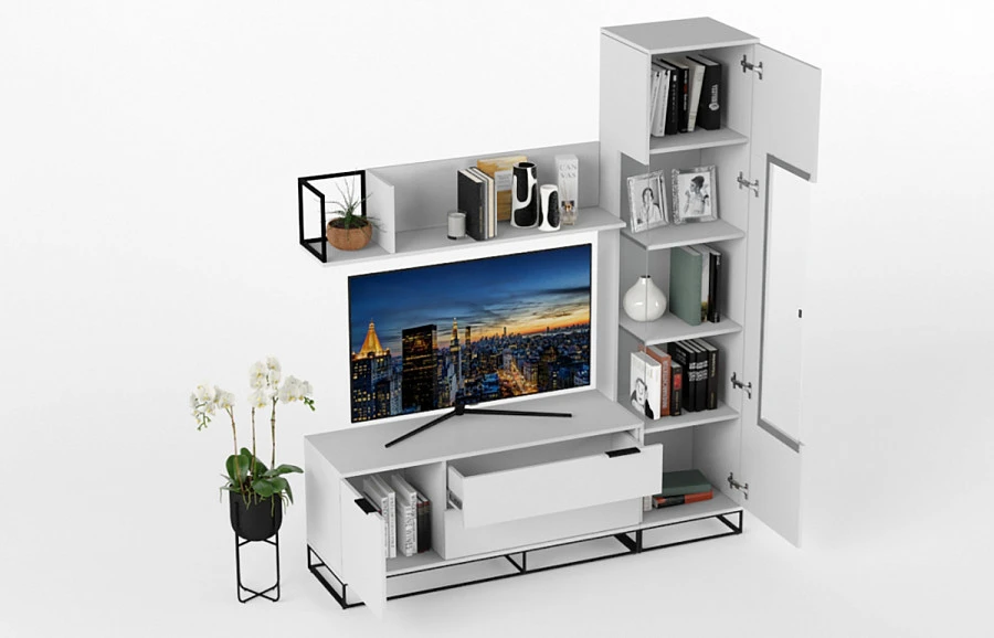 ТВ-бокс City 120 см. белый - фото 5