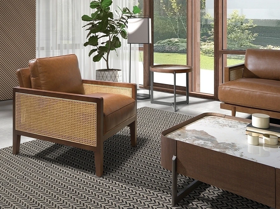 Круглый журнал.стол 2130/437-B/орех и керам. - фото 5