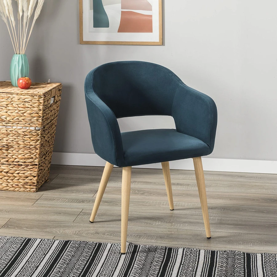 Стул Oscar Diag blue/нат.дуб - фото 7