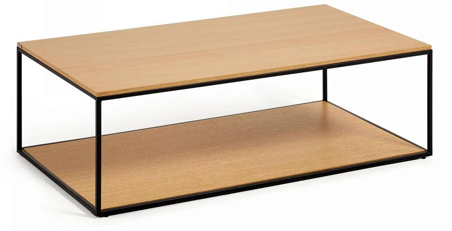 Журнальный столик Yoana шпон/металл 110x60см