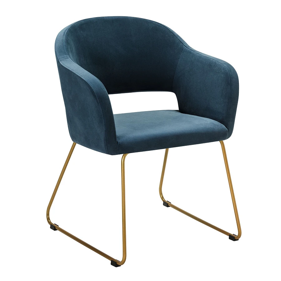 Стул Oscar Diag blue/Линк золото