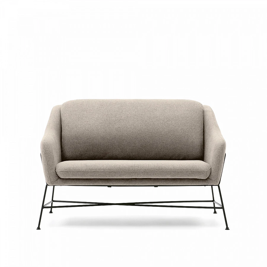 Brida 2-мест.диван бежевыйножки сталь - фото 2