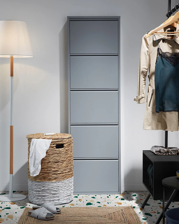 Полка для обуви Rox 5 дверей металл серый - фото 2