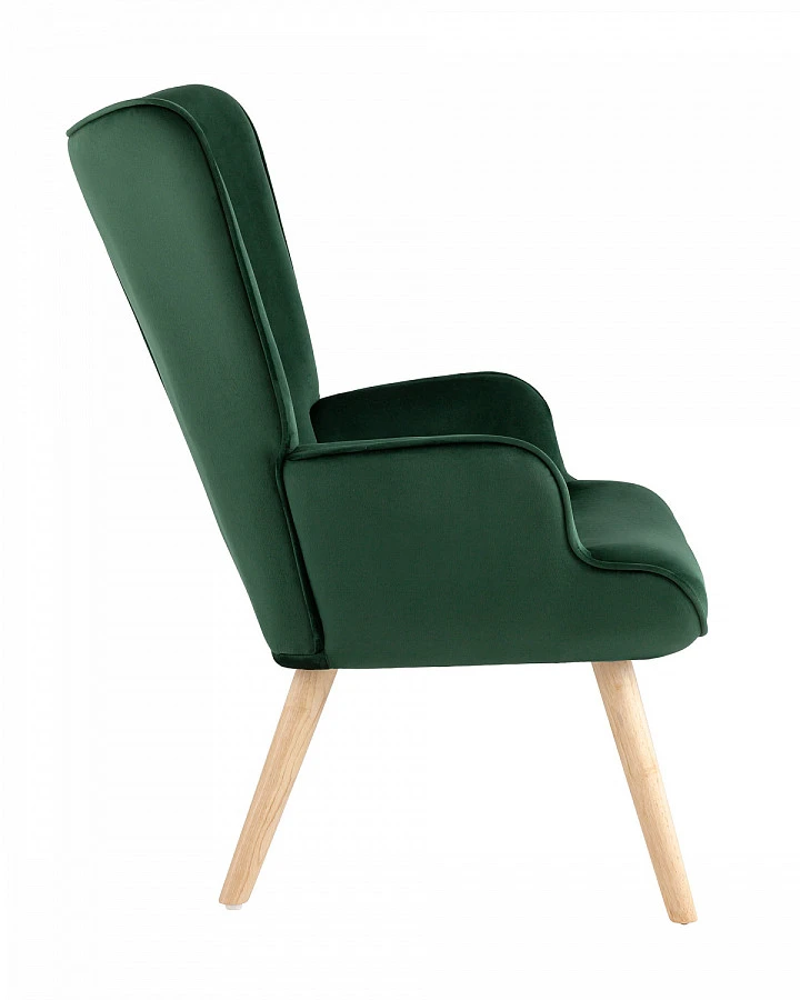 Кресло Хью велюр темно-зеленый - фото 3