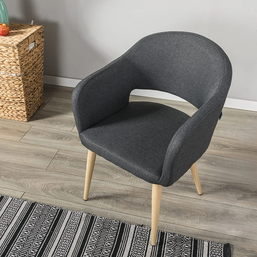 Стул Oscar тёмно-серый/нат.дуб - фото 11