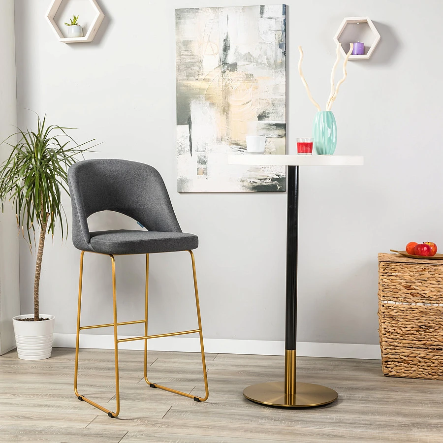 Кресло Бар. Lars тёмно-серый/Линк золото - фото 7