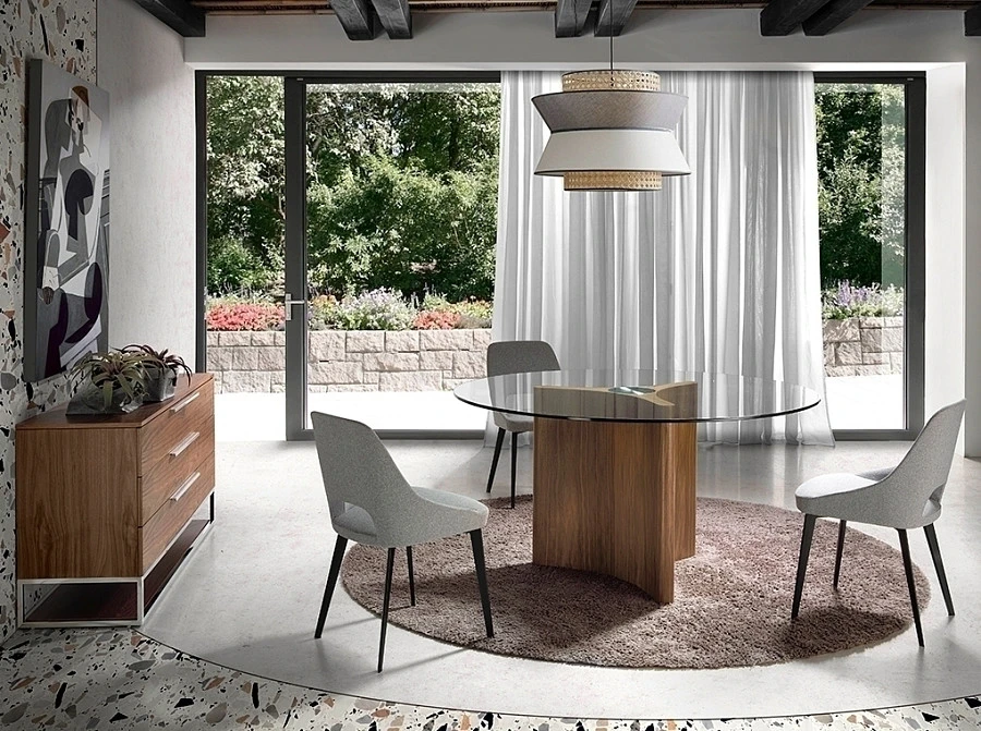 Обеденный стул A203 /4101 серый тканевый на металлических ножках - фото 5