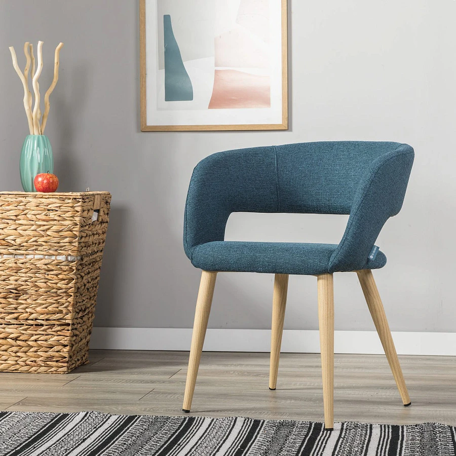 Стул Hugs синий/нат.дуб - фото 11