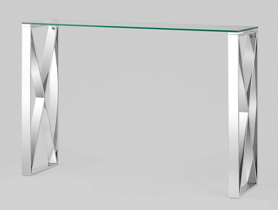 Консоль КРОСС 115*30 серебро - фото 2