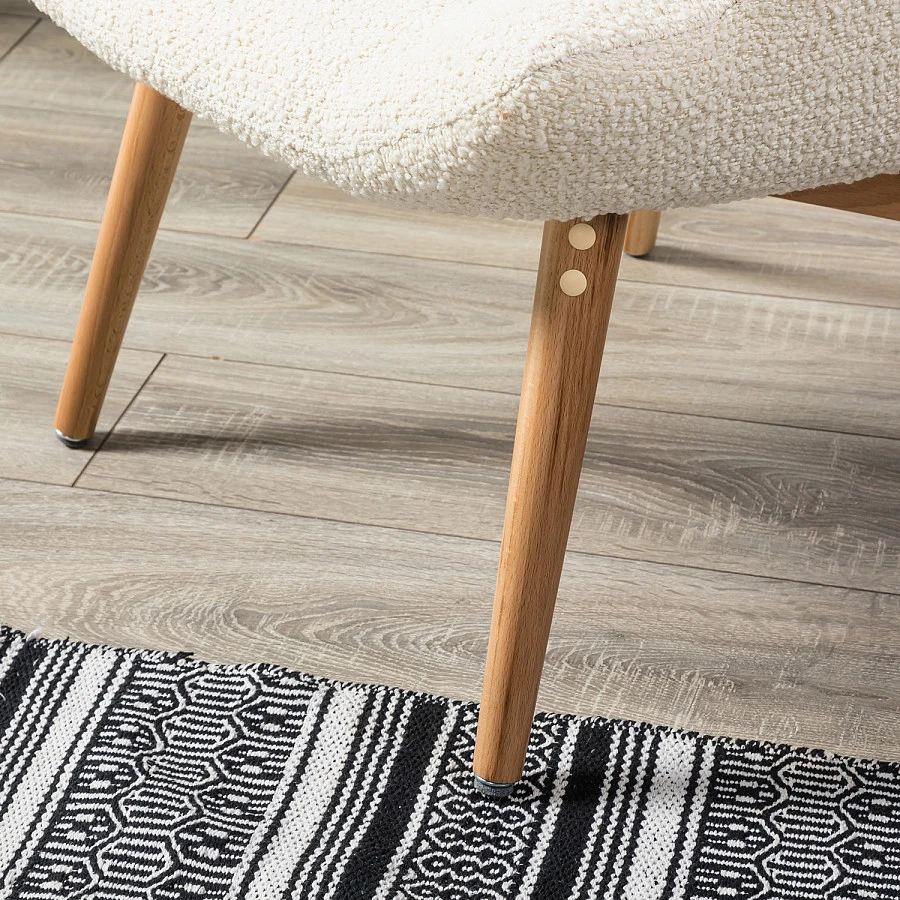 Кресло Хайбэк бежевый/нат. бук - фото 15