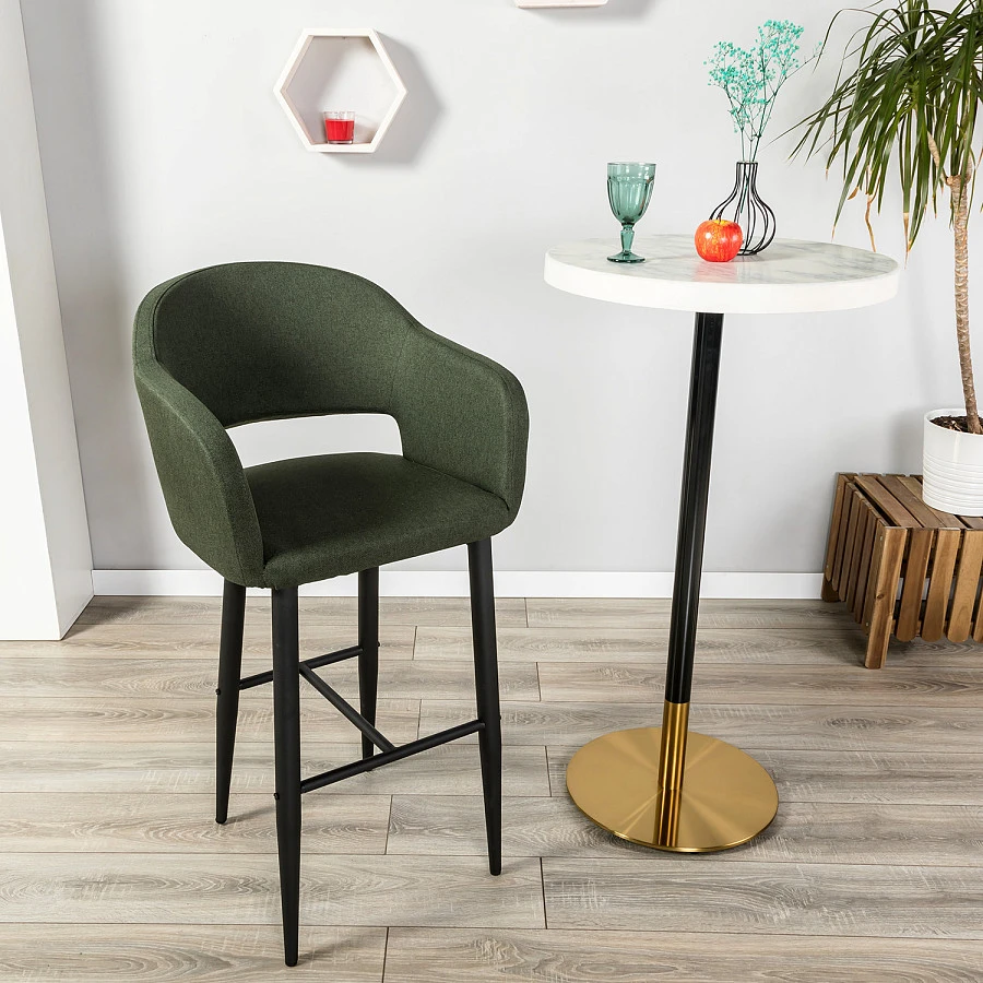 Кресло Бар.Oscar тёмно-зеленый/черный - фото 8