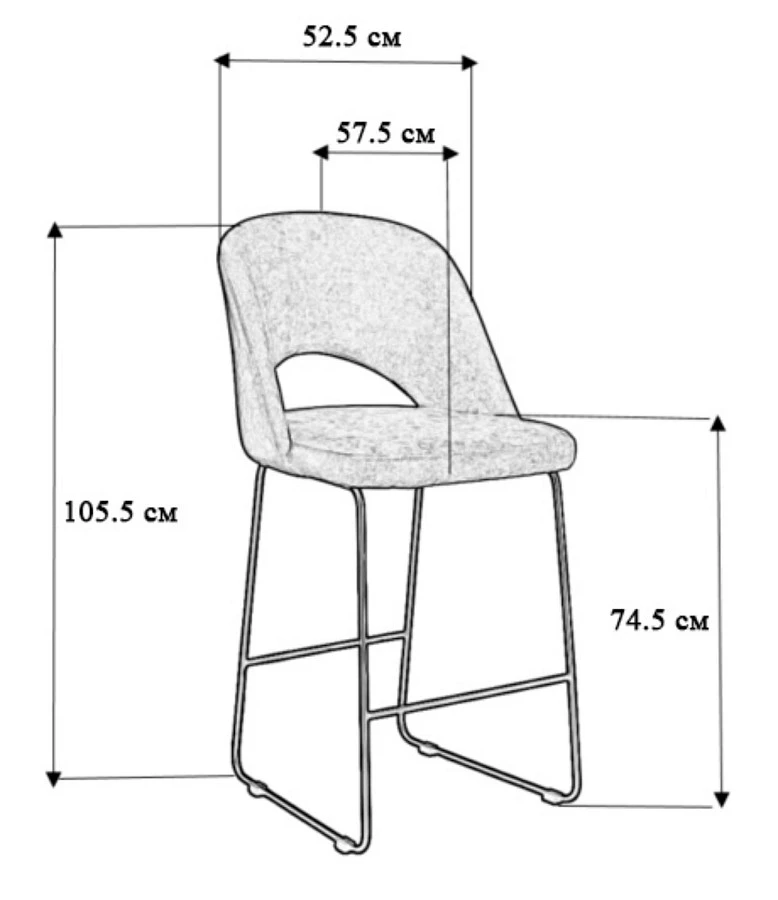 Кресло Бар Lars БлюАрт/ЛинкЗолот - фото 2