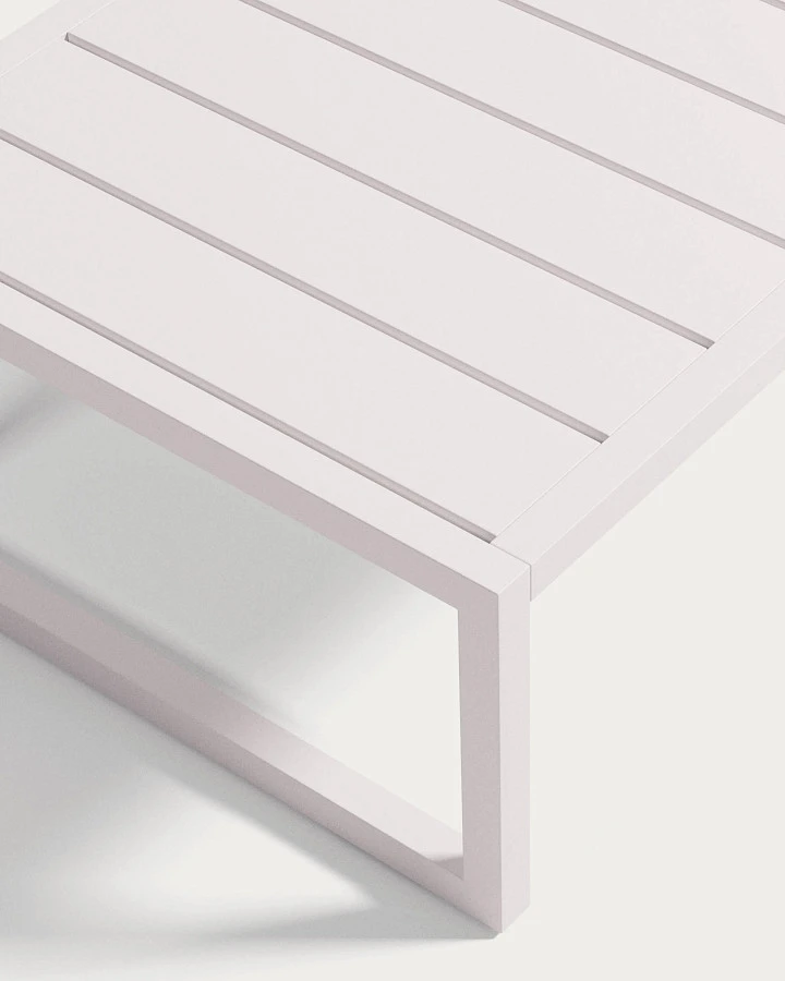 Comova Журнальный столик для улицы из белого алюминия 60 x 114 см - фото 4