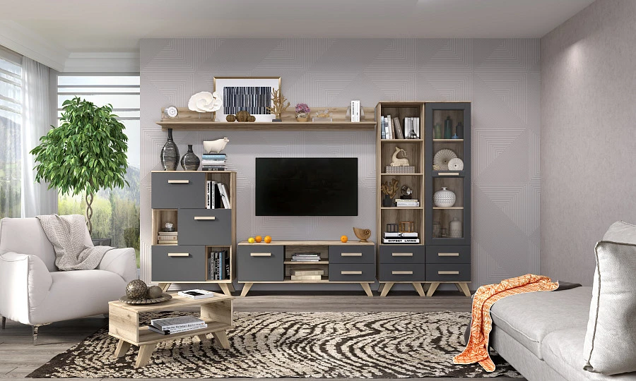 Тумба под ТВ Вега Скандинавия Дуб каньон - фото 5