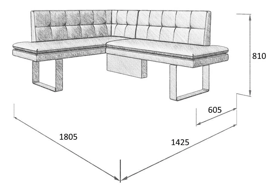 Диван кухон. Magiс 140-178 L beige 5 - фото 3