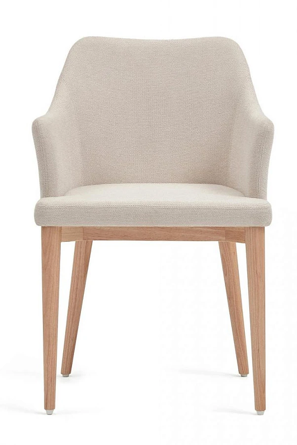 Стул Croft из бежевой синели/массив ясеня - фото 2