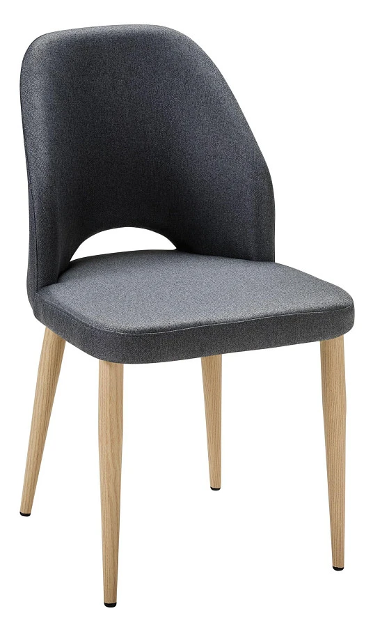 Стул Ledger темно-серый/нат.дуб