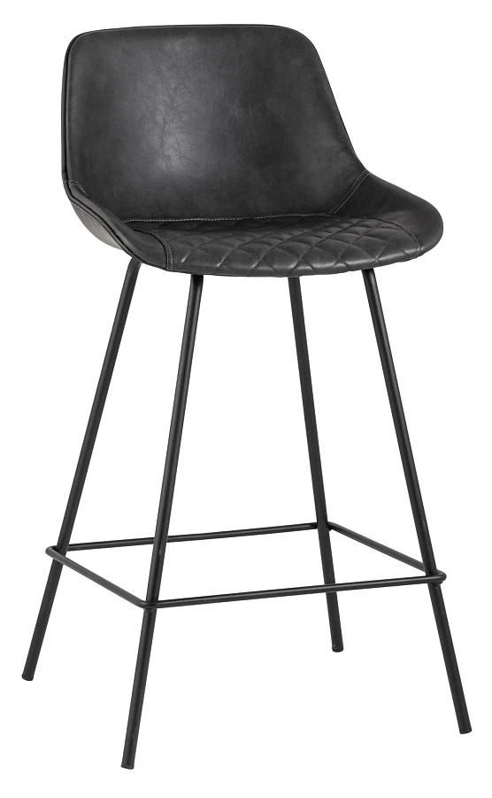 Стул полубарный TEXAS экокожа серый