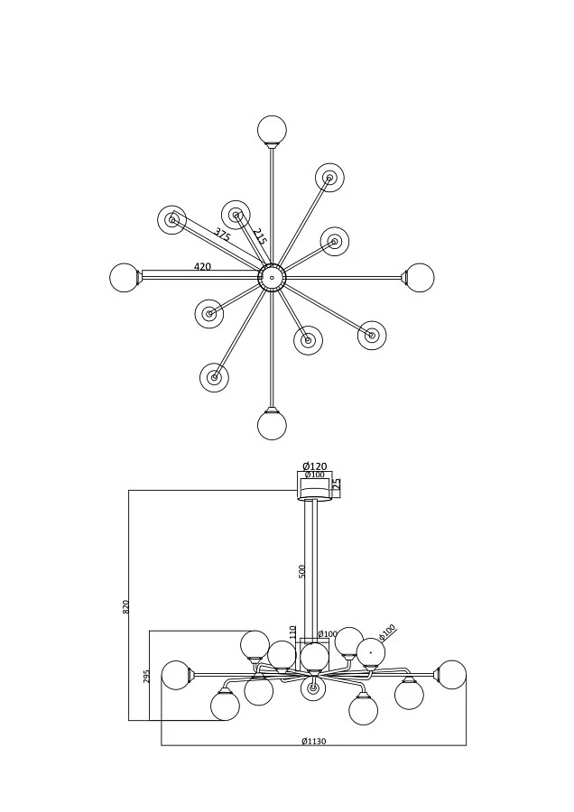 Люстра Freya FR5120PL-12G - фото 2