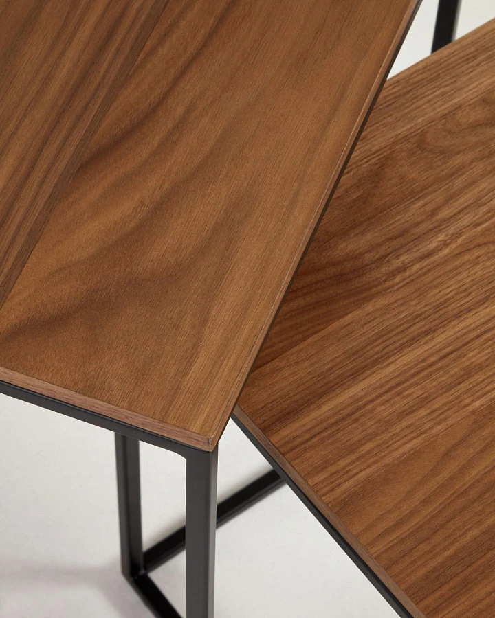 Набор из 2 пристав.столов Yoana шпон/металл - фото 3