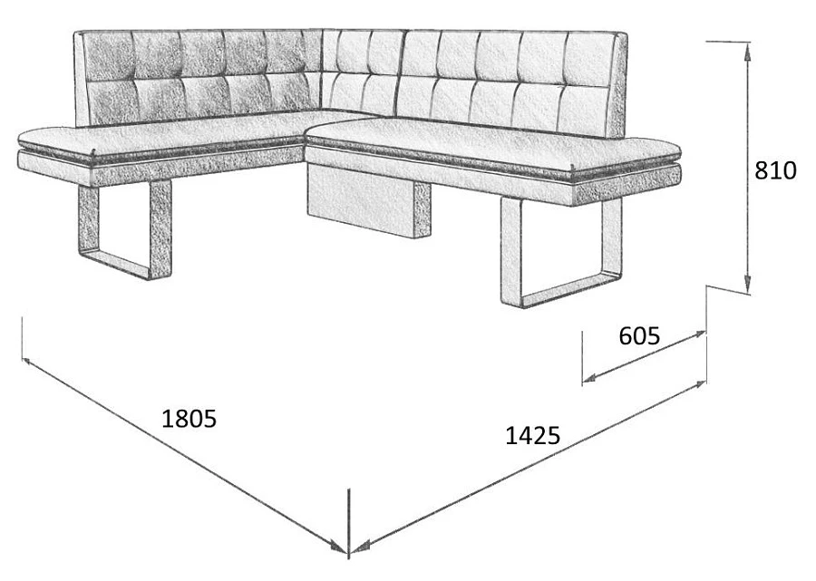Диван кухон. Magiс 140-178 L birusa - фото 3