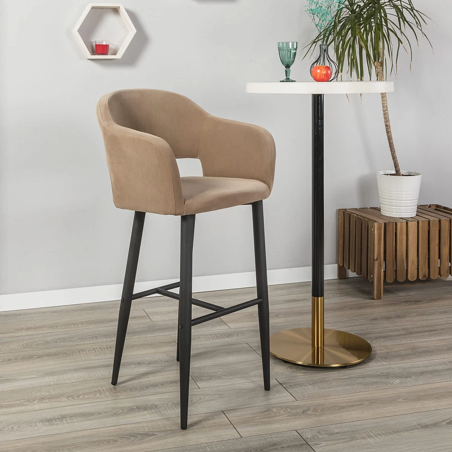 Стул Бар Oscar Diag beige/черный - фото 9