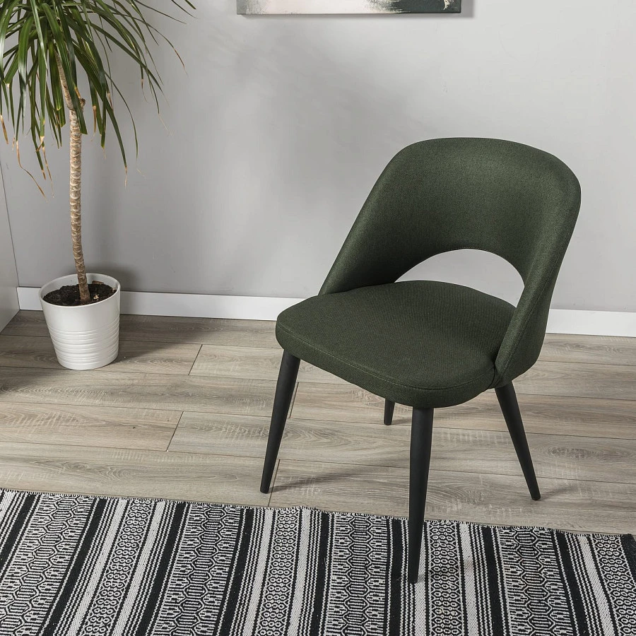 Стул Lars тёмно-зелёный/черный - фото 12